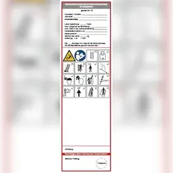 Grundplakette, Anlegeleitern, Folie, 225 x 65 mm - gem. EN 131 - 65x225 mm Folie selbstklebend