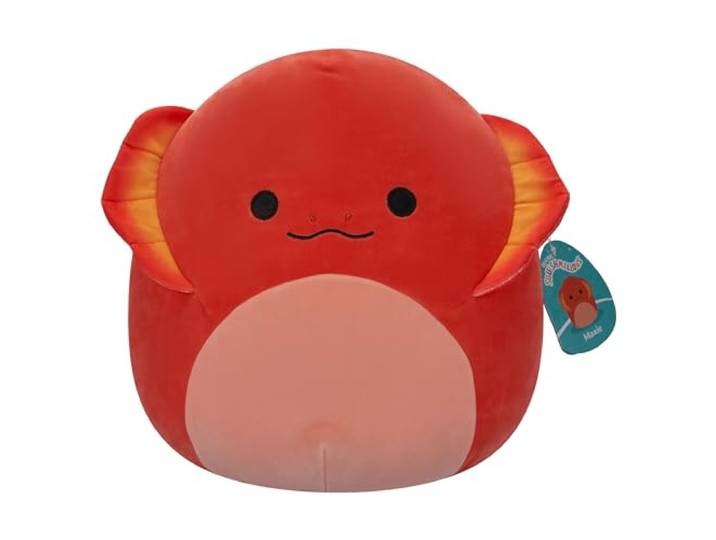 Squishmallows SQCR05415 Halsband 12-Inch-Maxie De Rode Frilled Hagedis, Veelkleurig