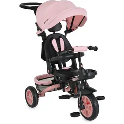 Byox Tricycle Explore 3 in 1 Dreirad umkehrbarer Sitz Schiebegriff Körbe Pedale rosa