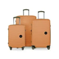 MITTE - 3er Koffer-Set Hartschale Marille matt, TSA, (55cm, 68cm & 77cm), 271 Liter