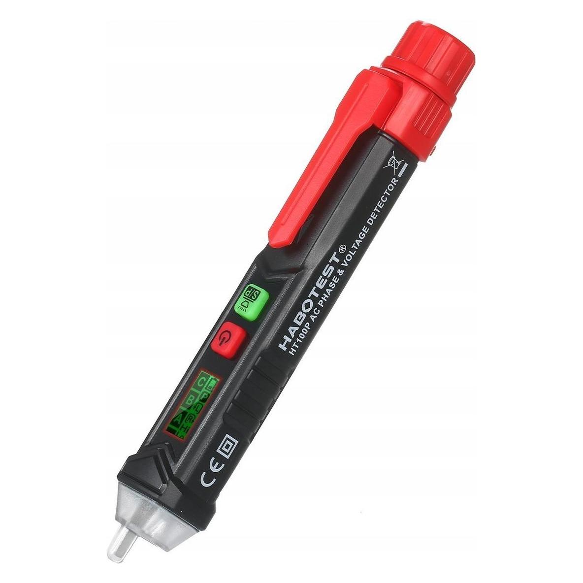 Habotest Non-contact voltage and phase tester HT100P (CAT III 1000V, Spannungsprüfer) (HT100P)