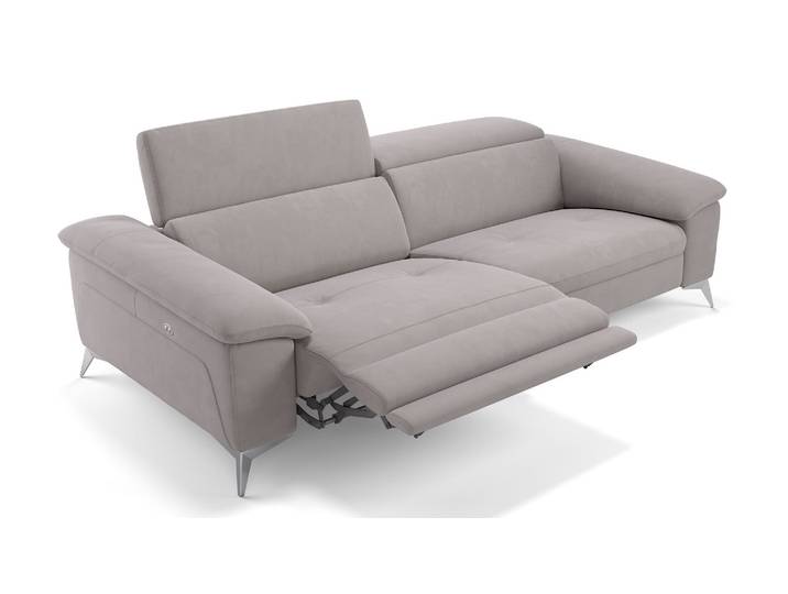 Stoff 3 Sitzer Sofa STELLA mit Relaxfunktion