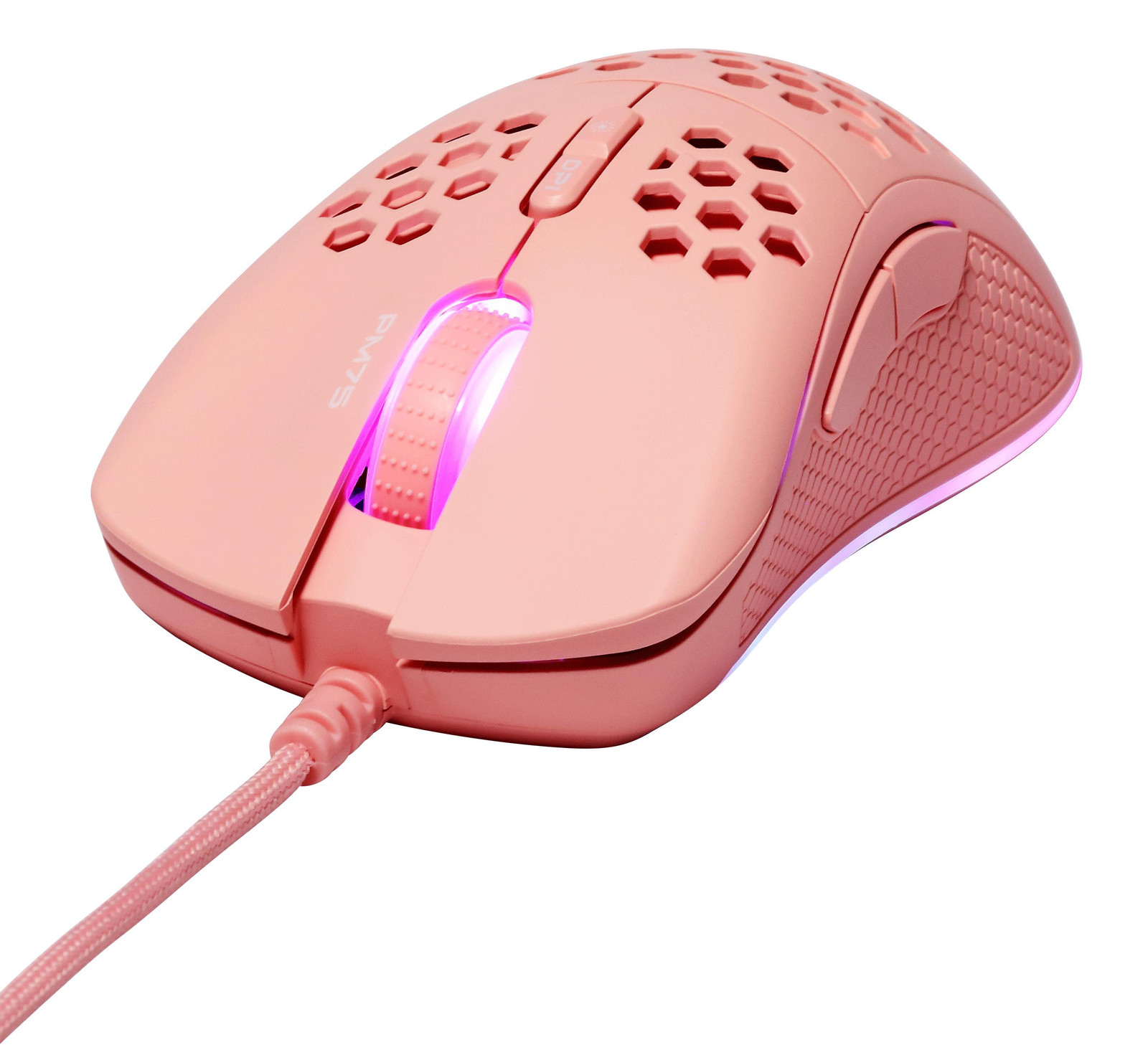 Deltaco GAM-108-P Gaming Maus USB met RGB-verlichting, roze