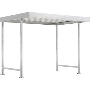 WSM Fahrradunterstand Leipzig L12, silber, aus Metall, offen, (B/T) 287 x 220cm