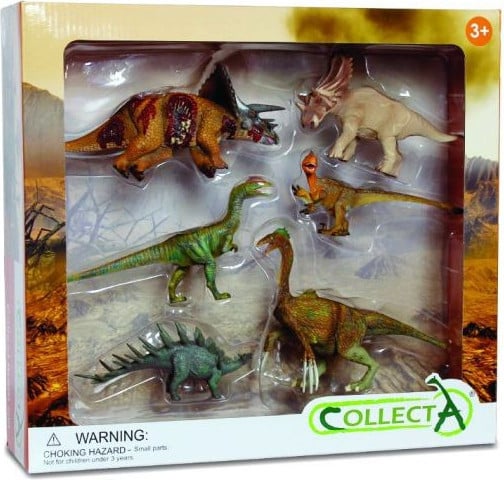 Collecta Set van 6 handgeschilderde dinosaurusfiguurtjes