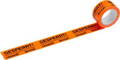 Warn-Klebeband "Gesperrt", 6 Rollen