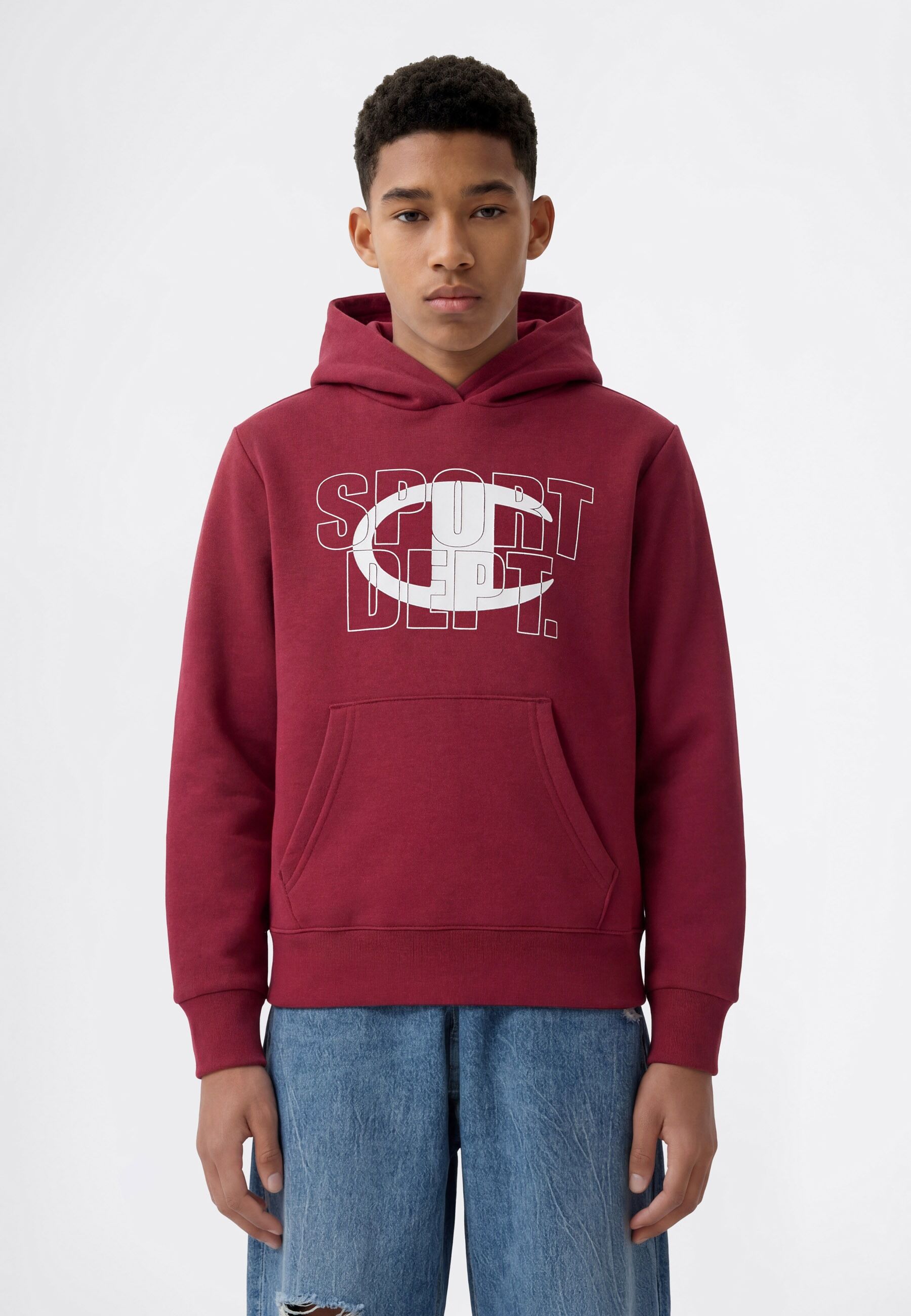 Kapuzensweatshirt CHAMPION "SPORTWEAR HOODIE Standard Fit", Mädchen, Gr. XL, rot (tbr), Obermaterial: 55% Baumwolle, 45% Polyester, Sweatshirts Kapuzensweatshirt, für Kinder und Jugendliche, mit sportlichem Stil, Langarmdesign tbr XL