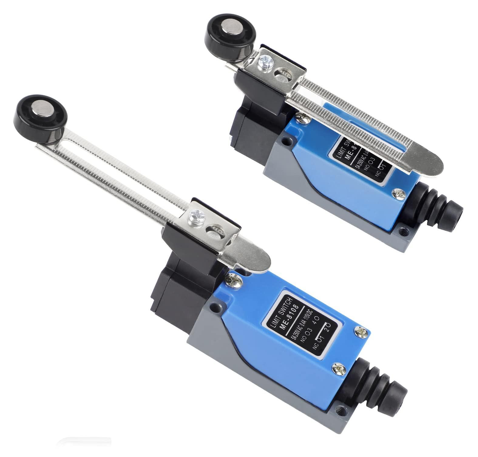 Dripio ME-8108 Eindschakelaar met 5 cm rolhendel, 1 NO 1 NC, 2 stuks