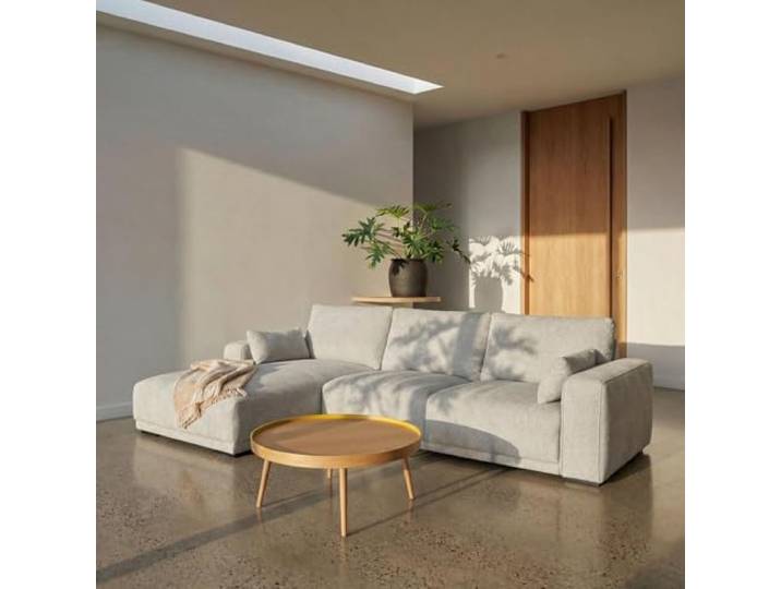 Furnhouse Ibbe Design California, 3-zitsbank, L-vorm, stoffen bekleding, pocketvering, gestoffeerd, voor woonkamer
