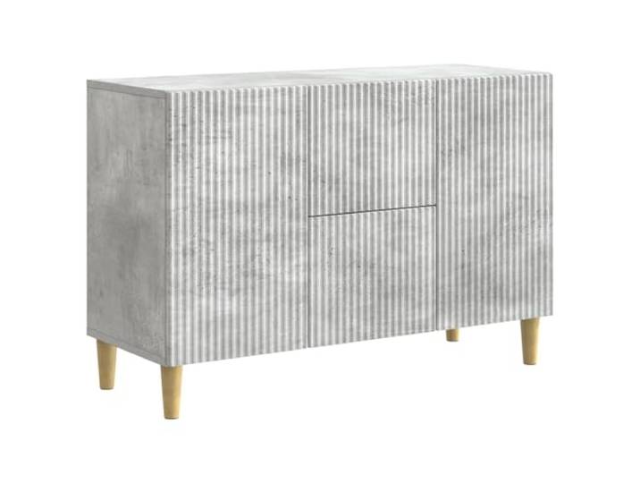 Makastle Sideboard Betongrau 89 x 34,5 x 60 cm Holzwerkstoff mit 2 Türen und Schubladen für Wohnzimmer