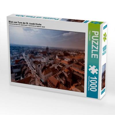 CALVENDO Puzzle Blick vom Turm der St. Jacobi Kirche | 1000 Teile Lege-Größe 64x48cm Foto-Puzzle für glückliche Stunden