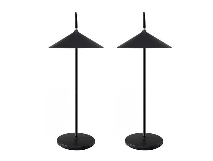 Nettlife LED Tischleuchte Nauser (2er-Set), Schwarz, Kunststoff, LED integrated, 15.4x37.6x15.4 cm, Lampen & Leuchten, Innenbeleuchtung, Tischlampen