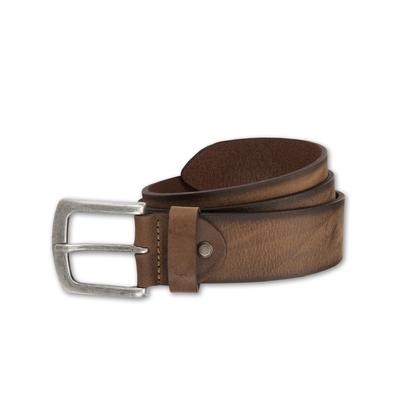 Ledergürtel BERND GÖTZ "Ledergürtel mit Airbrushkante", Herren, Gr. 85, braun, Rindsleder, Gürtel Ledergürtel