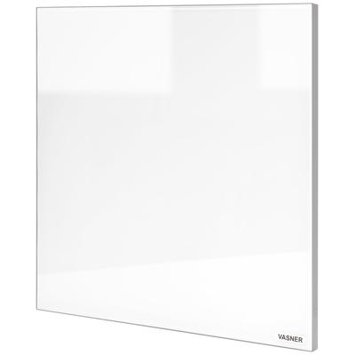 VASNER Infrarotheizung "Glas mit Rahmen grau, 300 W, Citara G", weiß, B/H/T: 60cm x 40cm x 2,5cm, 300 W, unten,rechts, Heizkörper, Infrarot Glasheizung, IP44 Bad geeignet