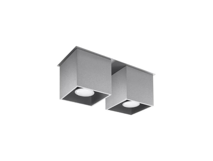Design Deckenlampe „Quad II“ - 2-flammig Grau Sollux Lighting