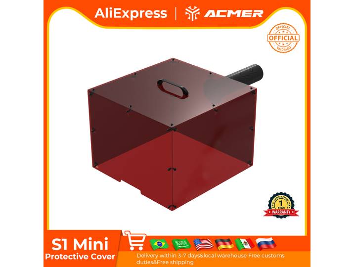 ACMER S1 Mini boîtier de Machine de gravure Laser Protection Laser évent couvercle de Protection ignifuge et anti-poussière pour S1 2.5/3.5/6W