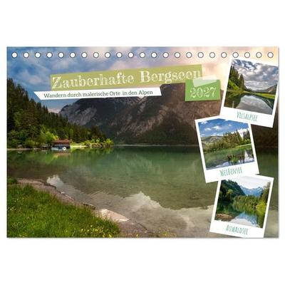 Zauberhafte Bergseen (Tischkalender 2027 DIN A5 quer), CALVENDO Monatskalender