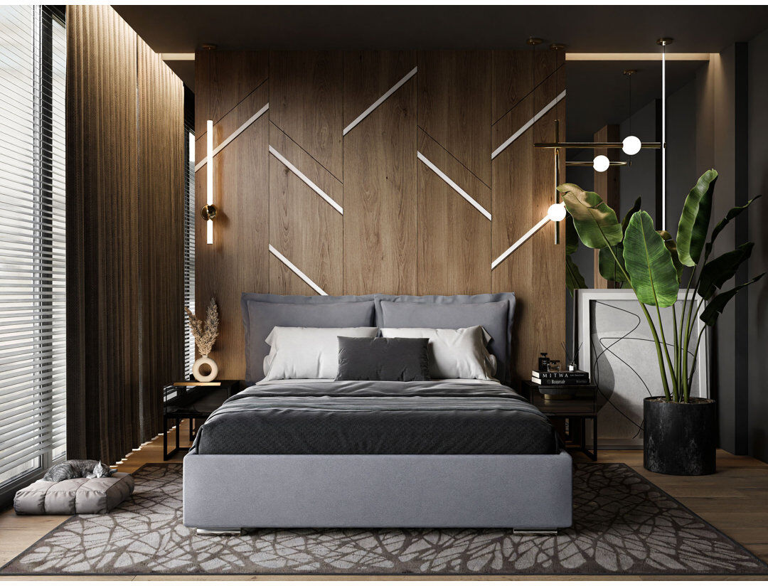 17 Stories Josaline Upholstered Ottoman Storage Bed Light Grey 120 x 200 cm