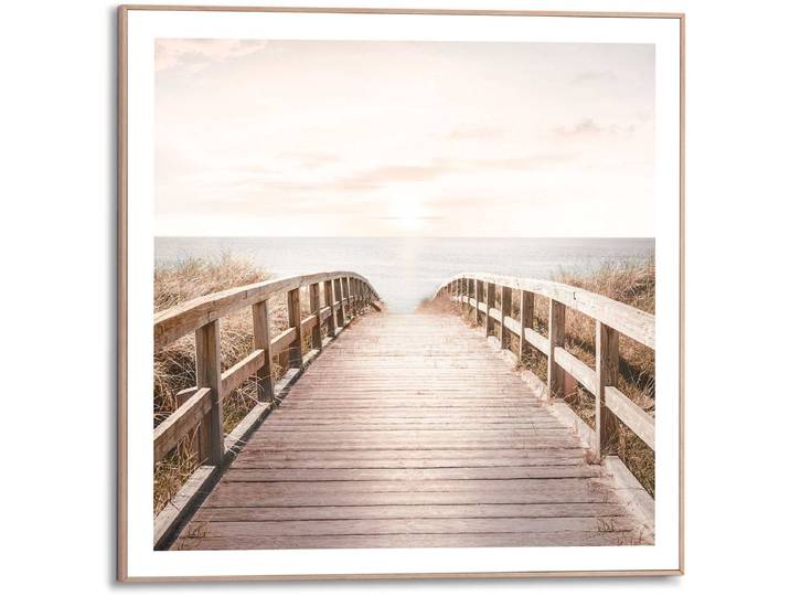 Schilderij Brug naar het strand - 50 x 50 - Hout - REINDERS