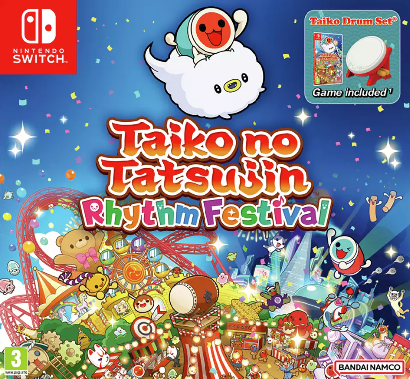 Nintendo Taiko No Tatsujin Rhythm Festival Drum Bundle Switch