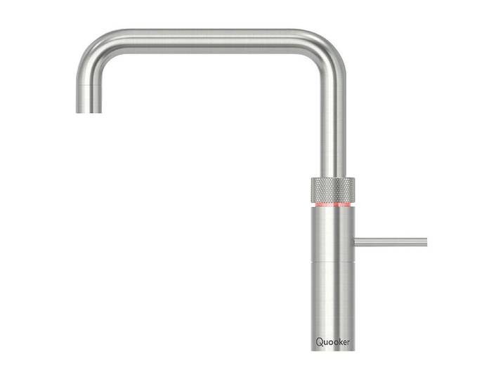 Quooker Küchenarmatur Fusion Square, Edelstahl, Metall, 4x29.1x25.1 cm, Made in Europe, flexible Anschlussschläuche, Trinkwassersystem, schwenkbarer Auslauf 360°, Keramikkartusche, für kochendes Wasser geeignet, Sprudelwasser geeignet, Küchen, Küchenausstattung, Küchenarmaturen