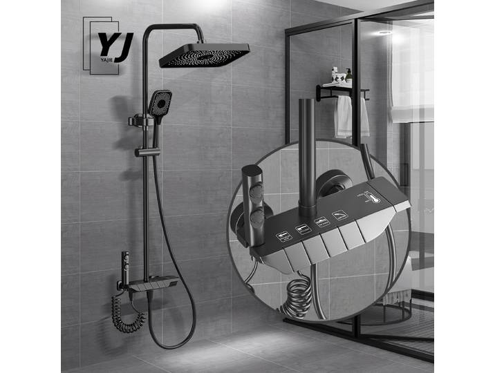 Ensemble de robinetterie de douche thermostatique, pression équilibrée, corps en laiton, robinet de baignoire, ensemble de robinetterie mitigeur eau chaude et froide