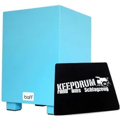 Baff Kinder Trommel-Hocker Cajon Blau mit Sitzpad