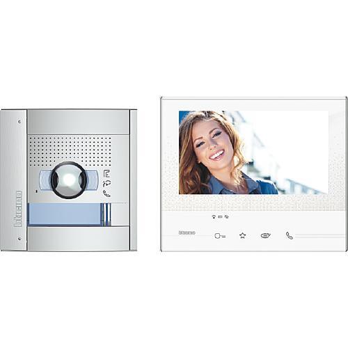 BTICINO Flex"ONE Video-Set, Türstation SFERA, 1 und 2 Ruftasten, CLASSE300 X13E, 1 Stk.