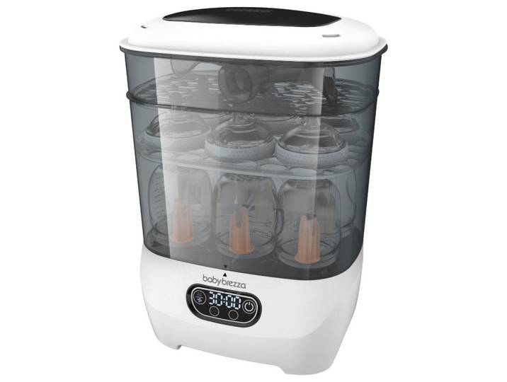 Baby Brezza Dampfsterilisator, 30x36.5x22 cm, für breit- und schmalhalsige Flaschen geeignet, Füttern, Babykostwärmer & Sterilisatoren