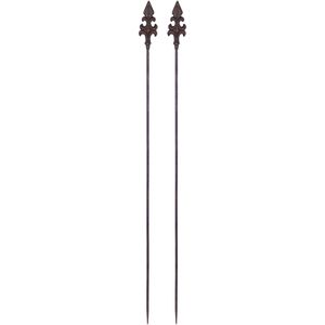 Frank-Flechtwaren Rankgitter 229369 Lilie, braun, zum Stecken, aus Metall, 2er Set, 110 cm