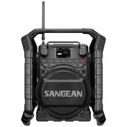 Sangean U-4X Baustellenradio DAB+, UKW Bluetooth®, USB, AUX, NFC wiederaufladbar, wasserdicht, stoßfest, staubdicht, NFC, Akku-Ladefunktion Schwarz A500530