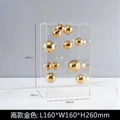 Inspired Living Modern Clear Acrylic Display Dome Cube Minimalist Home Decor Accent e