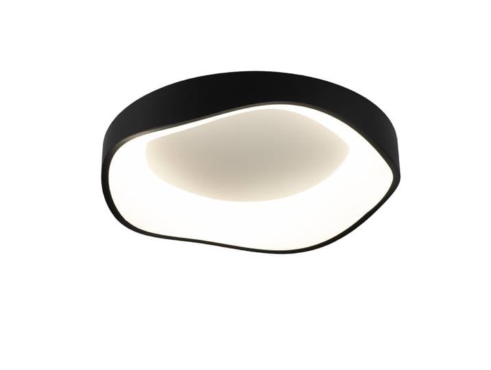 Plafonnier LED 36W CCT, métal noir, style nordique Ø400 mm