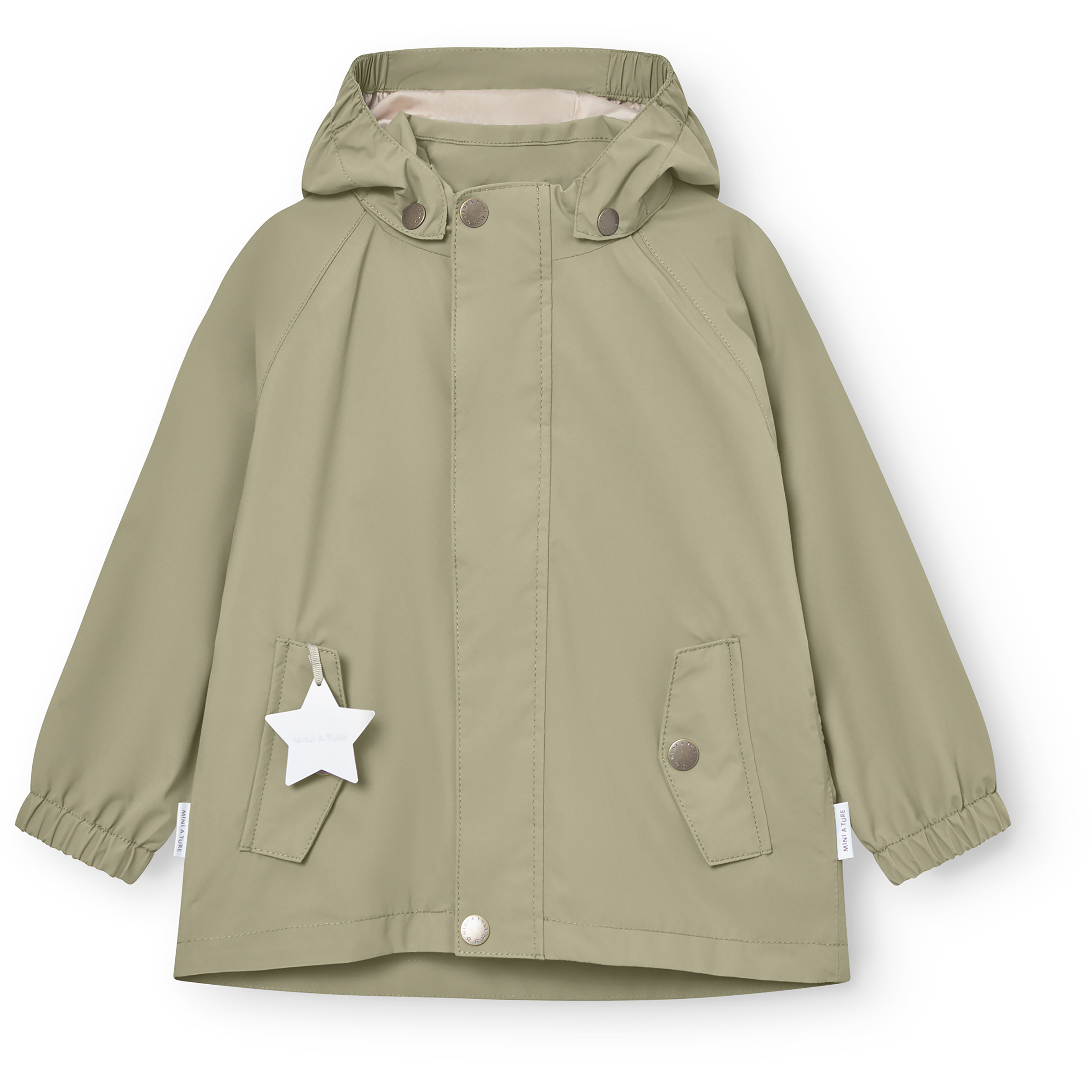 Mini A Ture Matwally Lightweight Tech Kinder Regenjacke beige Größe 122 Lifestyle Winddicht