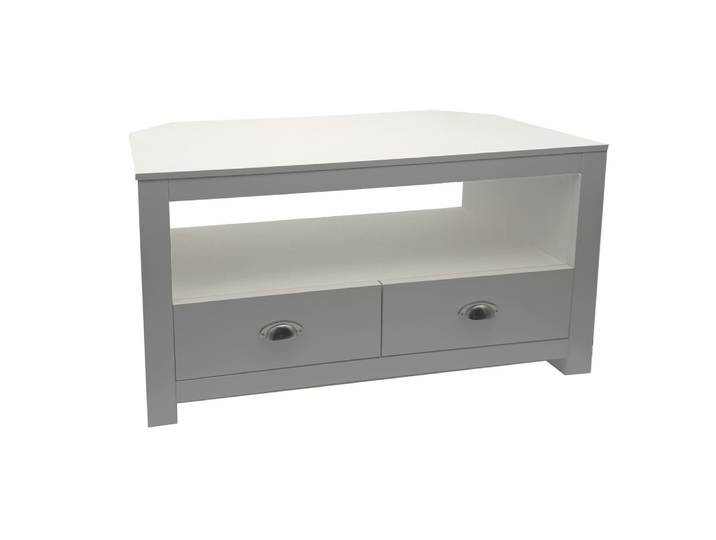 Meuble tv bas en aggloméré, blanc