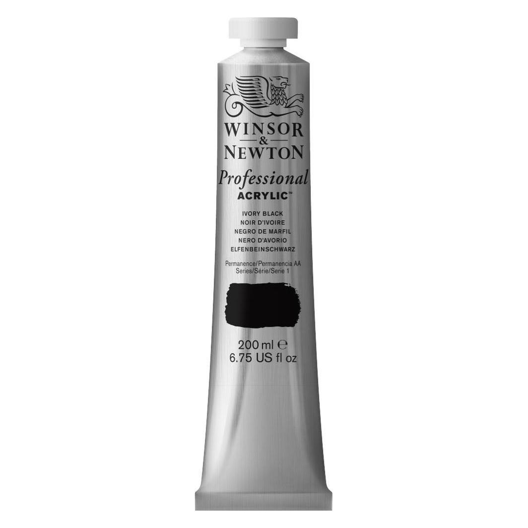 Winsor & Newton Proff. acrylic 200ml ivory black 331 (200 ml) (2337331)