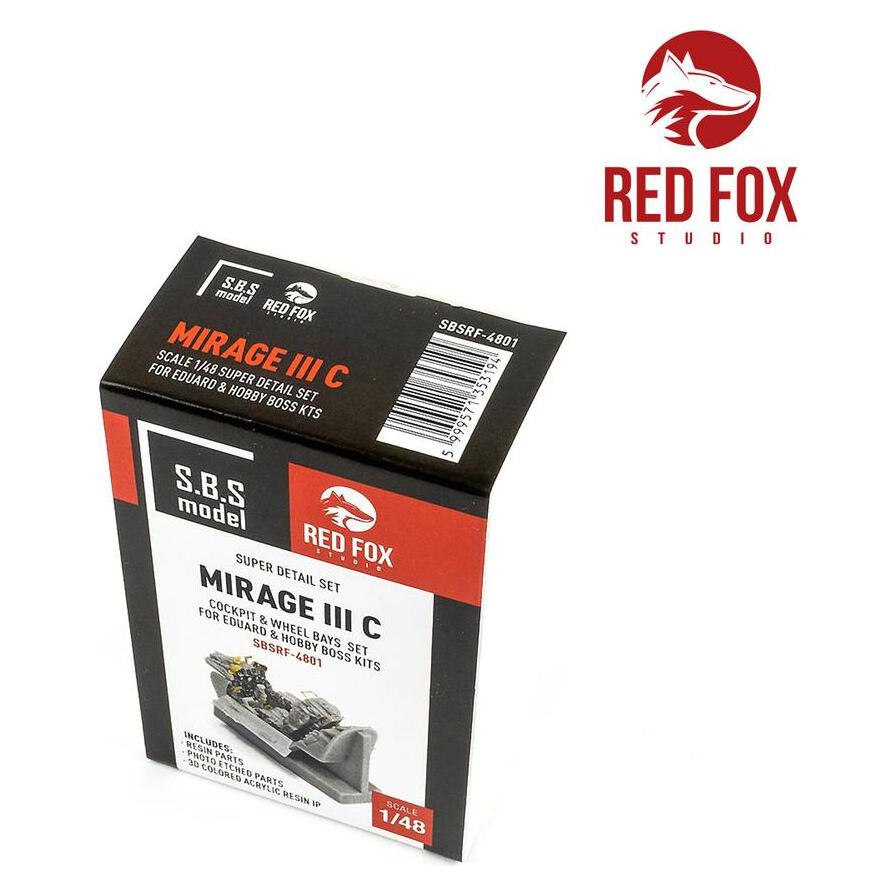 Red Fox 1/48 Mirage III C (for Hobby Boss kit) (RFSQS-SBSRF-4801)