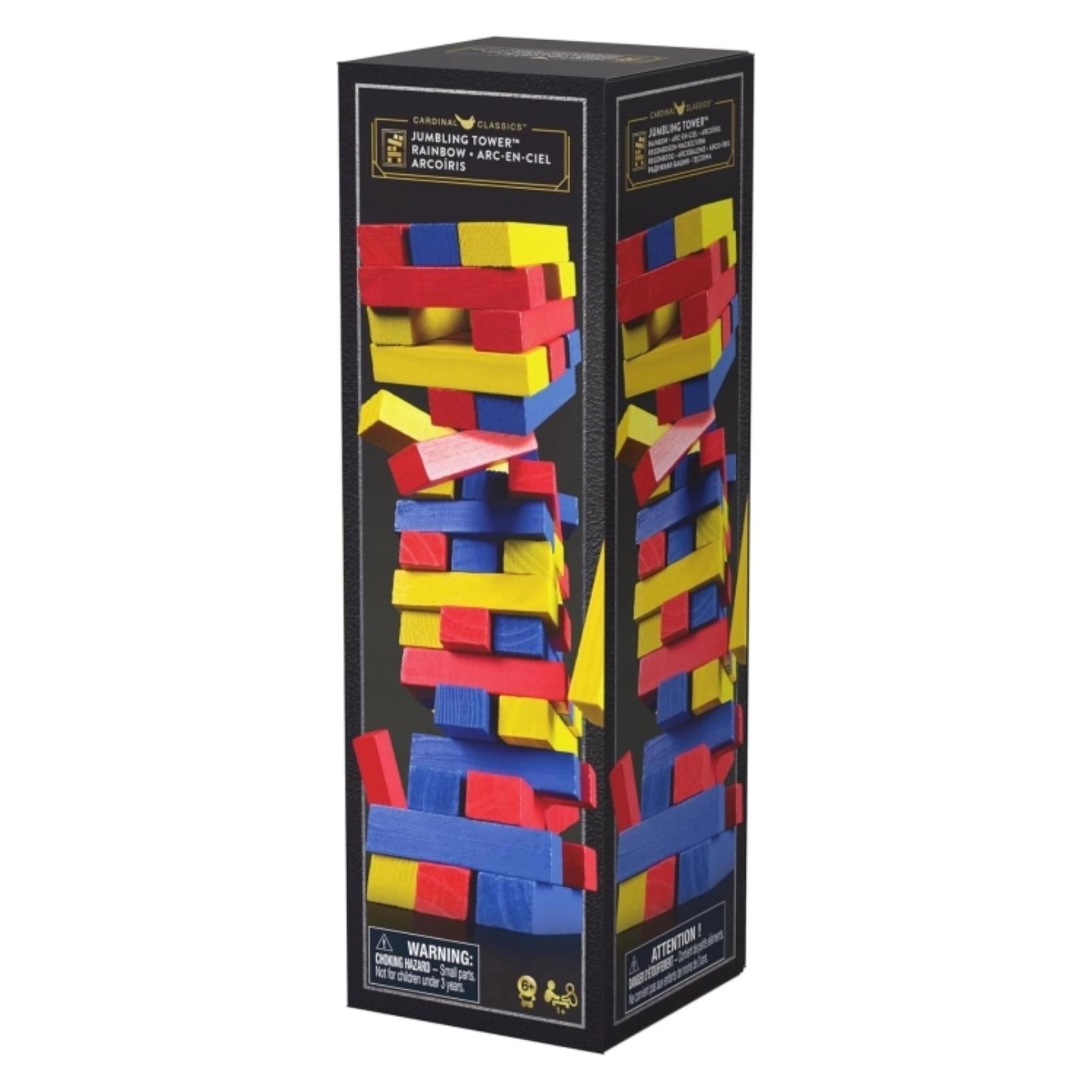 Spin Master KLASSIKER: Bunter Jumbling Tower aus Holz (2 - 4 Spieler) (76456752)