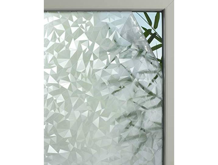 Gardinia Statische Fensterfolie Graphic 50, Selbsthaftend, Blickschutz, Lichtdurchlässig, Haftet statisch ohne Kleber, 90 x 150 cm, Prisma-Optik, Halbtransparent