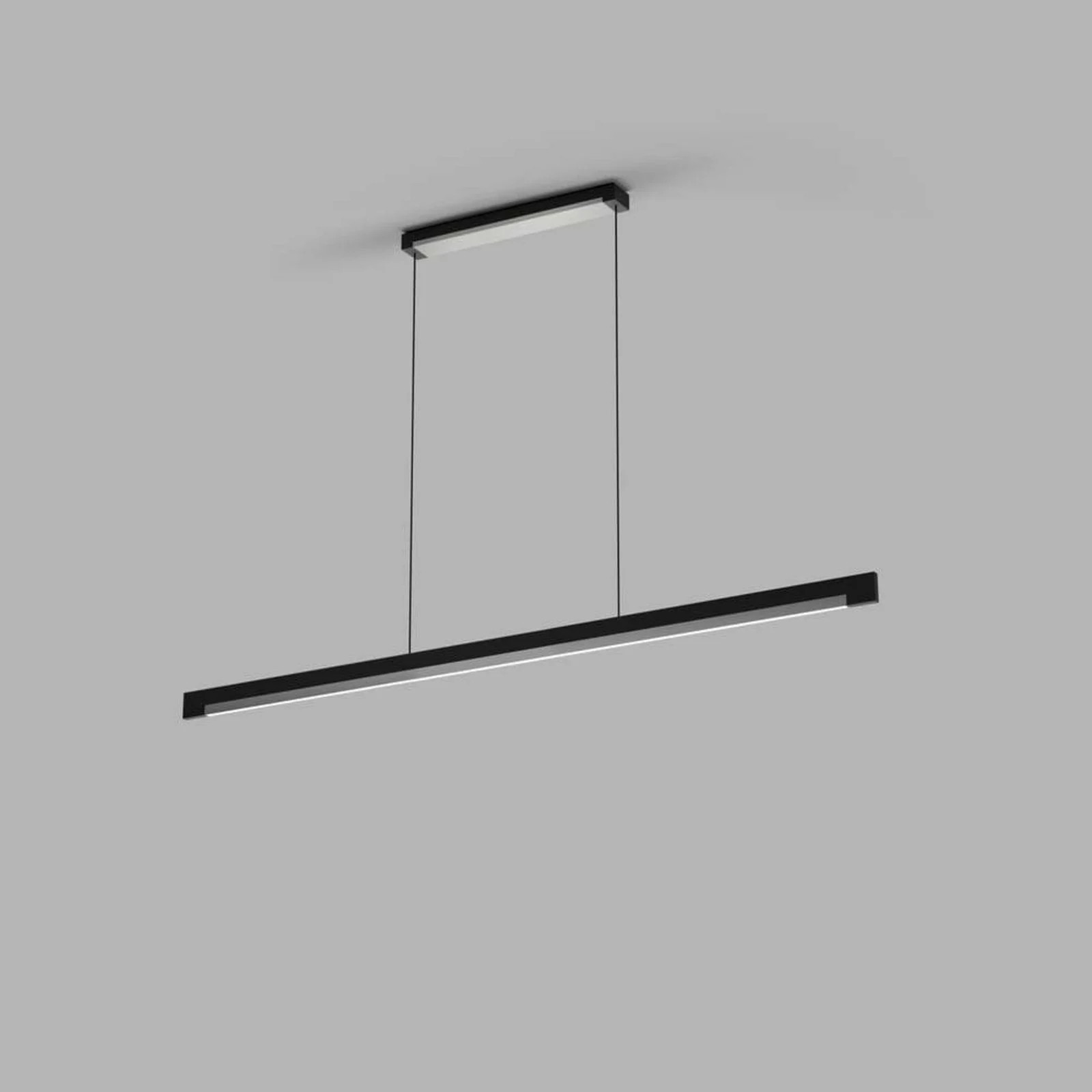 Light-Point Design by Studio F.A. Porsche Inlay S1400 Linear hanglamp, zwart/zilver, aluminium