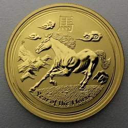 Goldmünze 1oz "Pferd" 2014 Lunar II – Year of the Horse (Australien)
