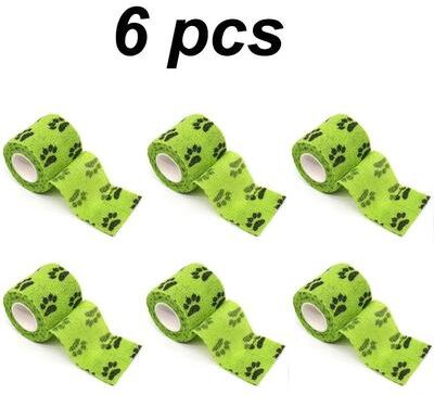 Uplifted Finds Pet Paw & Leg Protection Bandages 6 Pcs Green