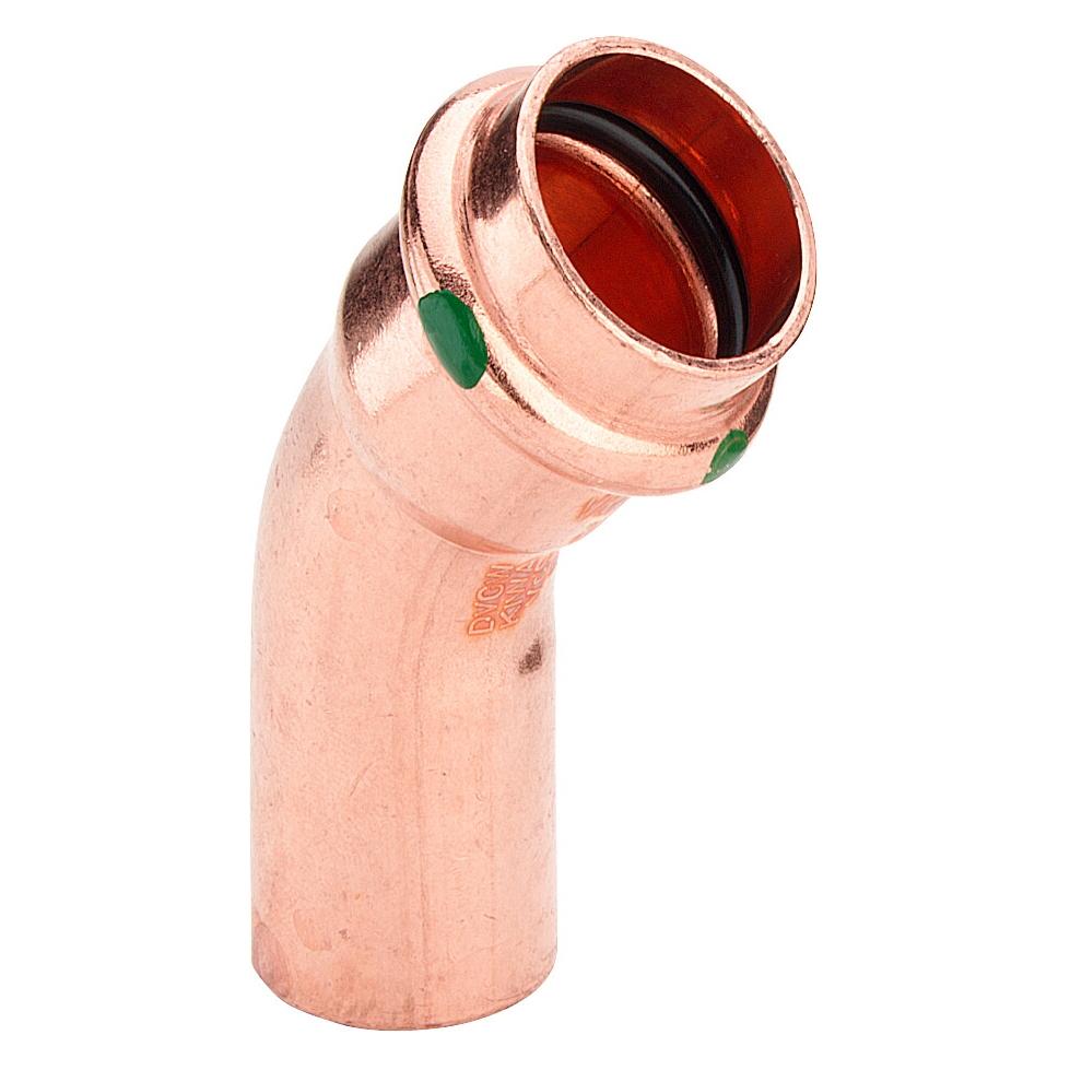Viega Profipress Biegung 35mm45Gr. aus Kupfer, SC-ConturPress Hülse/Nippel (Pressverbindung) (292539)
