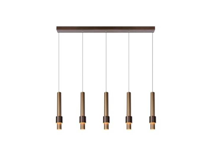 Lucide MARGARY - Pendelleuchten - LED Dim. - 5x21W 2700K - Kaffee