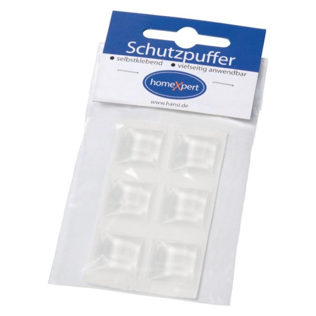 Hansi-Siebert Schutzpuffer Clear 20,5 mm Kunststoff transparent Quadrat selbstklebend (6 Stk.) (563205)