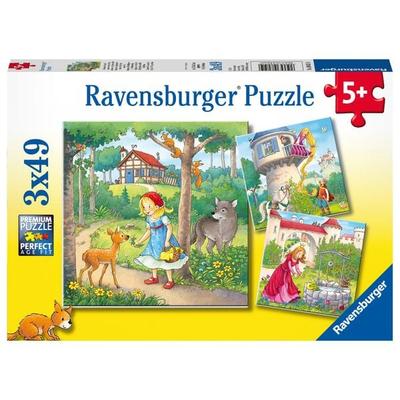 Puzzle Ravensburger Rapunzel, Rotkäppchen & der Froschkönig 3 X 49 Teile