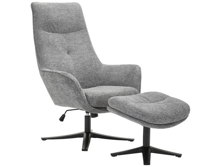 Cantus Relaxsesselset, Grau, Schwarz, Metall, 73x108x83 cm, Wohnzimmer, Sessel, Relaxsessel