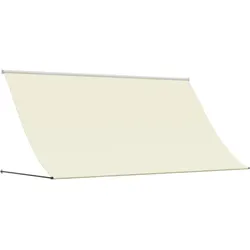 vidaXL Markise Einziehbar Creme 300x150 cm Stoff und Stahl