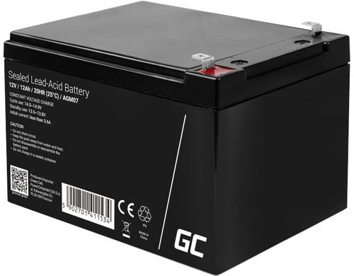 Green Cell AGM04 Bleiakku 12 V 7 Ah Blei-Vlies (AGM) (B x H x T) 151 x 95 x 65 mm Flachstecker 6.35 mm Zyklenfest, Wartungsfrei
