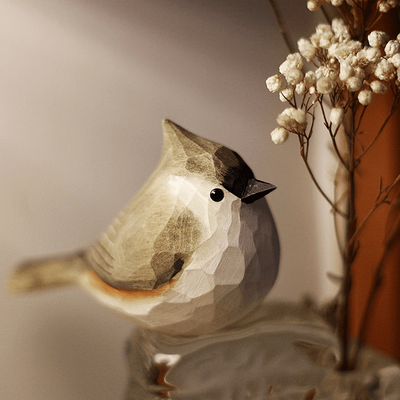 HomeDecorAndMore LLC Handmade Baby Bird Tufted Tit